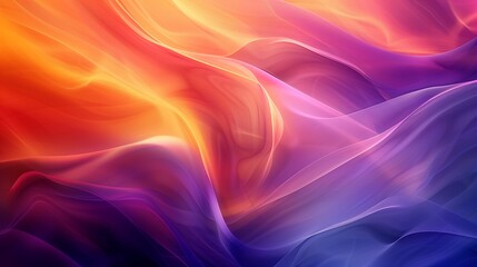 Fototapeta premium Abstract background with soft, flowing shapes in vibrant purple, red, and yellow.