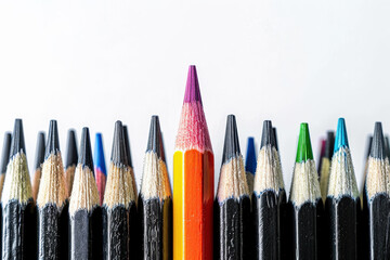Fototapeta premium Colorful Pencil Standing Out 