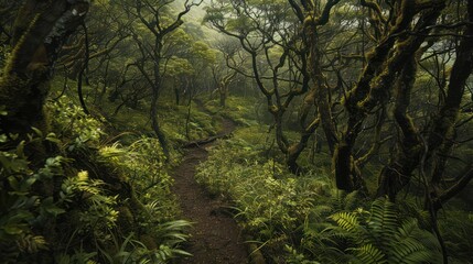 Obraz premium spring forest nature landscape, beautiful spring stream, river rocks in mountain forest