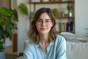 Relaxed Woman in Home