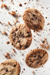 Fototapeta premium Freshly baked cookies on a white surface