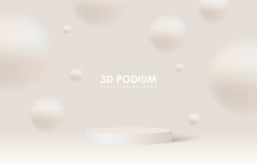 3D realistic cylinder product pedestal podium background. Minimal vertical pattern wall scene mockup product stage showcase, Promotion display. Abstract vector geometric forms.