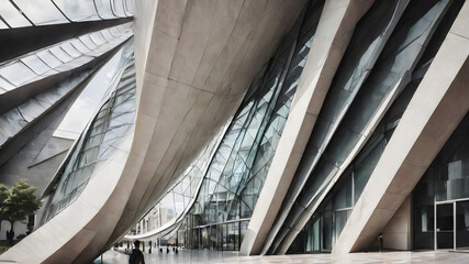 Obraz premium Focus on the lines and angles in architectural designs.