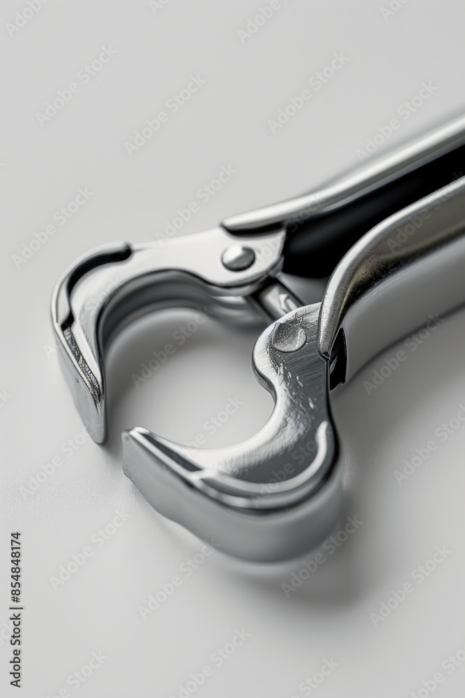 Poster Scissors placed on a flat surface, ideal for use in still life photography or as a symbol in editorial content