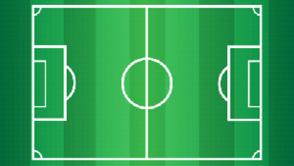 Pixel art,Soccer field graphic design with green	