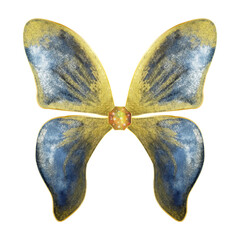 Hand-drawn butterfly. Modern creative design watercolor texture. Vector illustration.