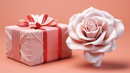 gift box with rose