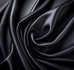 Fototapeta premium black satin background. Silk background 