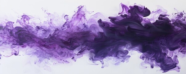 Obraz premium Purple ink blot in a cloud shape.