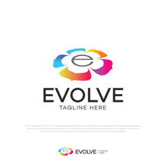 Evolve Letter E Logo Design