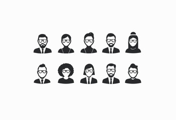 Fototapeta premium Professional Flat Design Vector Icon of a Human 