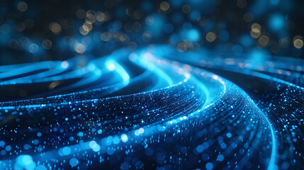 High tech futuristic technology abstract technology particle mesh style background