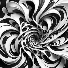 Fototapeta premium Abstract spiral dotted vortex style spinning round networking big data background in cool color combination.