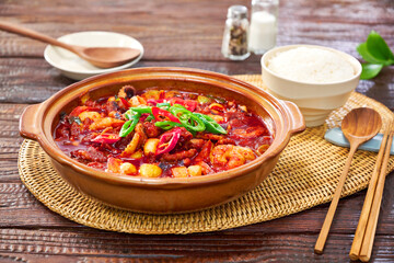 Korean Healthy Food. Korea Cuisine. Fresh Ingredients.