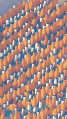 Obraz premium Abstract 3d rendering of chaotic geometric shapes. Futuristic background design.