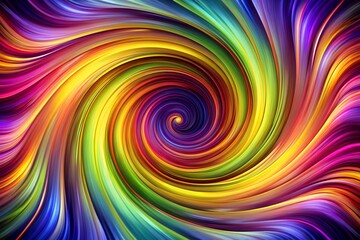 Obraz premium Vivid Color Swirl Abstract Art with Radiant Rainbow Hues