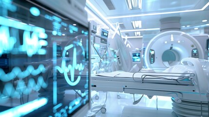 High-Tech Medical Imaging Room with Equipment