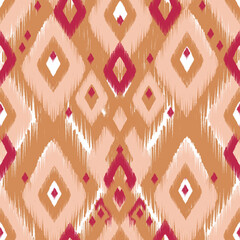 Ikat seamless pattern, geometric ethnic oriental pattern, traditional vintage pattern seamless repeat vintage decor, textile design organic hand made boho print