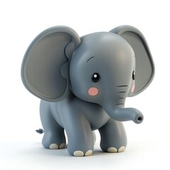 A_3D_toy_cute_elefante_isolated_on_white_background