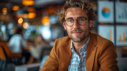Fototapeta premium A Business one person Meeting in Conference Room