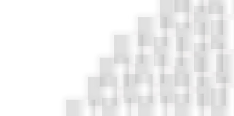 Fototapeta premium Abstract white and grey geometric overlapping square pattern background with shadow. paper texture design Abstract white background can use for design, background concept, vector illustration.