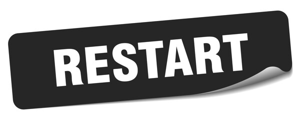 Fototapeta premium restart sticker. restart label