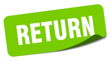 return sticker. return label