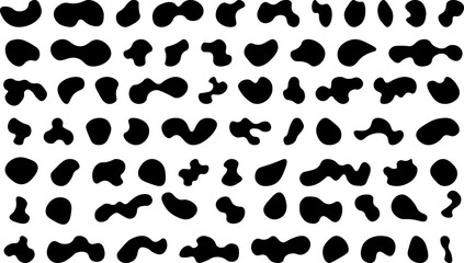 random shapes black blobs