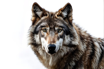 Fototapeta premium Gray wolf isolated on white background 
