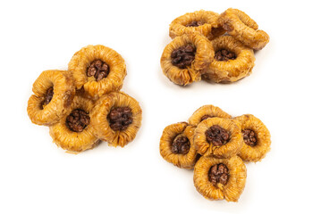 Tasty baklava isolated on white background.