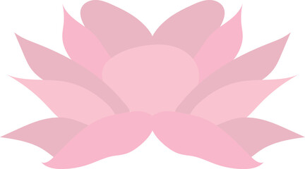 Pink lotus isolated on white background. Lotus flower illustration vector.