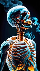 3d rendered illustration of a human skeleton