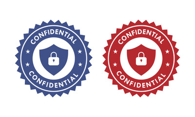 Confidential badge design template illustration