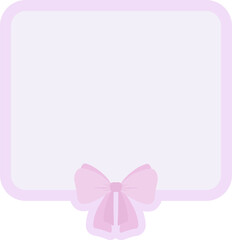 Ribbon Text Box Bow Quote Box Cute Frame Notes Background