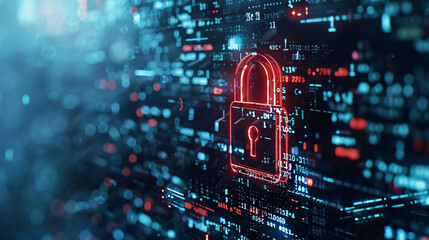 Internet financial property security illustration, protect network data hacker attack poster concept illustration