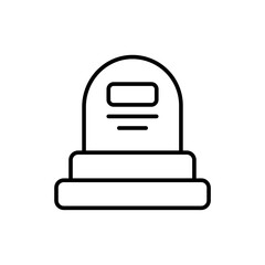 Tombstone outline icons, minimalist vector illustration ,simple transparent graphic element .Isolated on white background