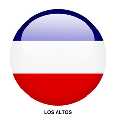 LOS ALTOS flag button on white background
