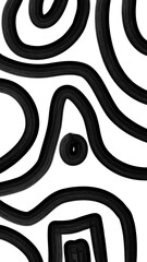Black and white abstract background with wave lines