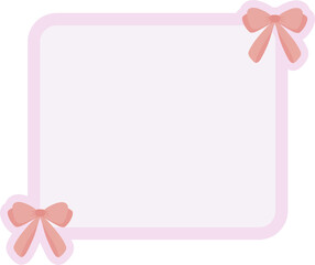 Ribbon Text Box Bow Quote Box Cute Frame Notes Background