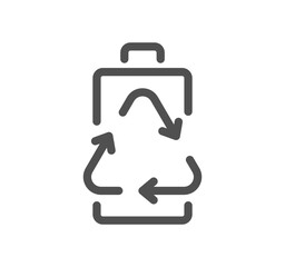 Battery related icon outline and linear vector.
