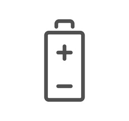 Battery related icon outline and linear vector.
