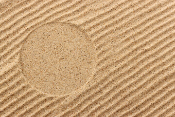 Top view image of beach sand background with patterns
