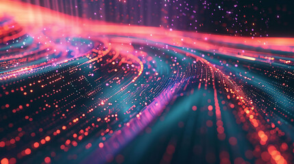 High speed light trail effect, futuristic dynamic motion technology, neon glowing lines