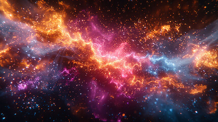 Fototapeta premium Scientific and technological radial lines, abstract KV main visual business PPT background