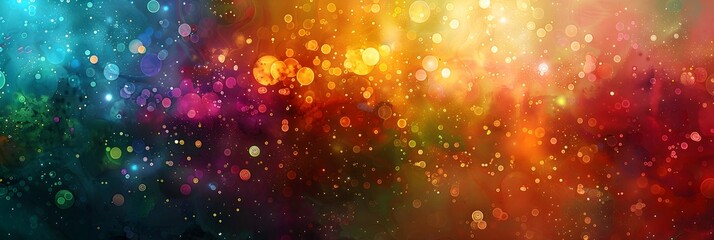Fototapeta premium Captivating Abstract Bokeh Background with Vibrant Colorful Lights and Glitters