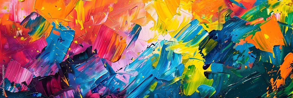 Poster Captivating Chromatic Composition An Expressive Fusion of Color Energy and Creative Dynamism