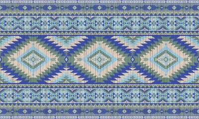 American tribal ethnic native pattern.Traditional Navajo,Aztec,Apache,Southwest and Mexican style fabric pattern.Abstract vector motifs pattern.For fabric,clothing,blanket,carpet,woven,wrap,decoration