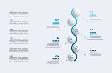 Modern minimalist elegant clean circular steps editable infographic design template vector