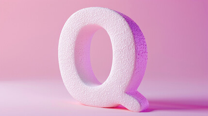 3D rendering letter Q, 3d style decorated capital letter Q