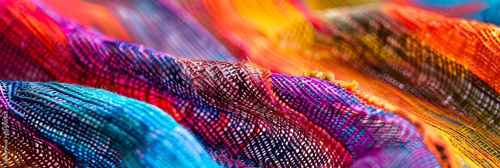 Poster captivating kaleidoscope of vivid colors and shimmering lights illuminate a transcendent digital lan